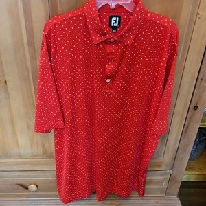 FootJoy Red Diamond Dot Polo Shirt